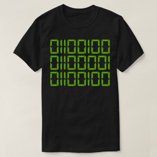 DAD in Binary Code Funny Computer Coding Geek T-shirt (Design voorkant)