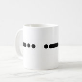 "DAD" in Morse Code Mok door Brownielocks (Voorkant links)