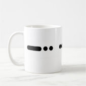 "DAD" in Morse Code Mok door Brownielocks (Links)