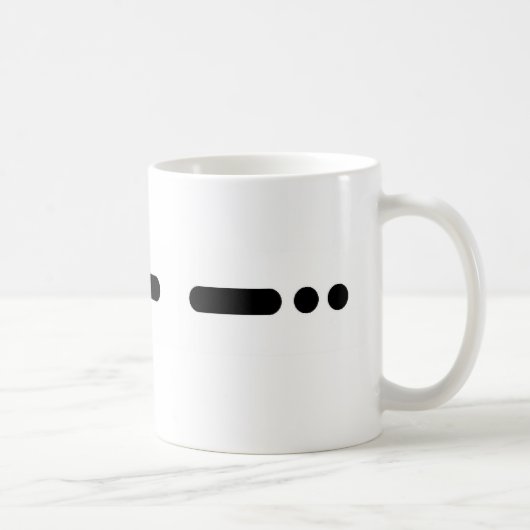 "DAD" in Morse Code Mok door Brownielocks (Rechts)