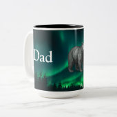 Dad Is Mentor, Guide, Strength & Heart Bear Mug (Devant gauche)