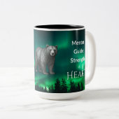 Dad Is Mentor, Guide, Strength & Heart Bear Mug (Devant droit)