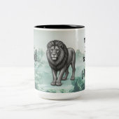 Dad Is Mentor, Guide, Strength & Heart Lion Mug (Centre)