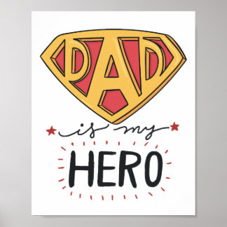 DAD is Mijn Hero | Vaderdag Poster