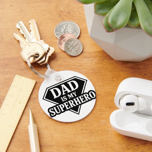 Dad is my superhero sleutelhanger (Bureau)