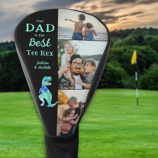 Dad is the Best Tee Rex 3 Photo Funny  Golfheadcover