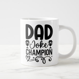 Dad Joke Champion   Grappig cadeau voor Vaderdag Extra Grote Beker