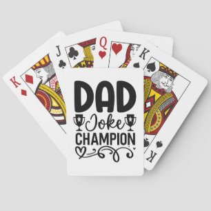 Dad Joke Champion   Grappig cadeau voor Vaderdag Pokerkaarten