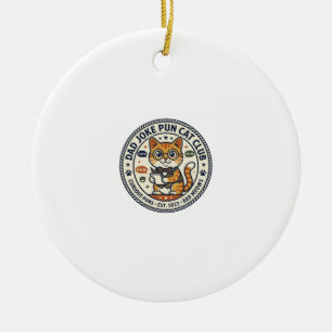 Dad Joke Pun Kat Kat Grafische T-shirt Kunst - Dad Keramisch Ornament