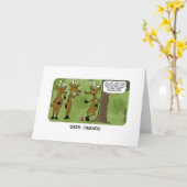 Dad Joke Vaderdag Kaart - Deer Friends (Gele Bloem)