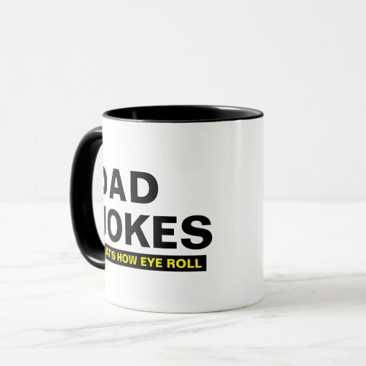 Dad Jokes Mug Funny Slogan Humor Gift Mok (Voorkant links)
