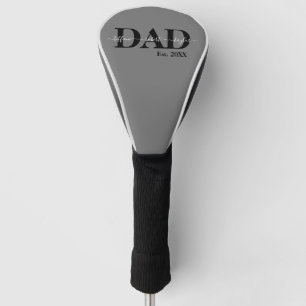 Dad Kids Namen Gevestigde Script Typografie Golfheadcover