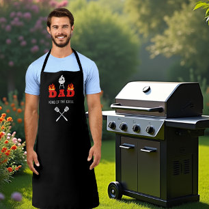 DAD koning van de grill BBQ zwart Schort