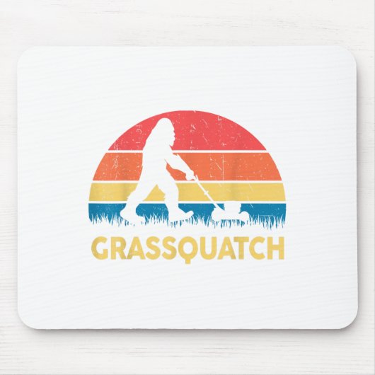 Dad Lawn Mowing Grquatch Bigfoot Mower Gift Funny Muismat (Voorkant)