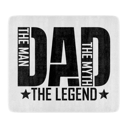 Dad Legend Man Snijplank (Voorkant)