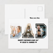 DAD Letter Cutout Photo Collage Vaderdag Briefkaart (Voorkant / Achterkant)
