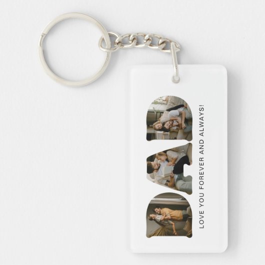 DAD Letter Photo Collage Sleutelhanger (Voorkant)