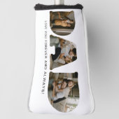 DAD Letter Photo Collage Vaderdag Golfheadcover (Draai 90)