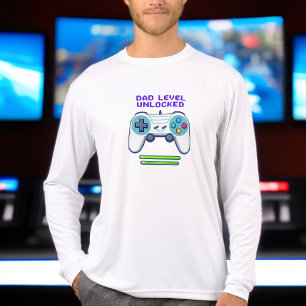 Dad Level Unlocked Eerste Vaderdag Gamer Gift Tri-Blend Shirt