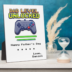 Dad Level Unlocked Gamer Dad Eerste Vaderdag Fotoplaat