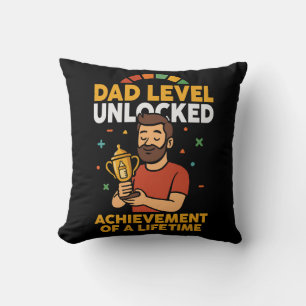 Dad Level Unlocked - Grappig Vaderdag cadeau Kussen