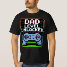 DAD LEVEL UNLOCKED – Neon Power-Up Pixel-T-shirt