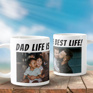 Dad Life is het Beste Leven 2 Foto's Vader Extra Grote Beker