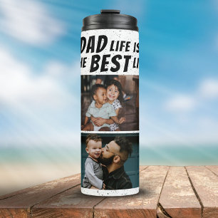 Dad Life is het Beste Leven 2 Foto's Vader Thermosbeker