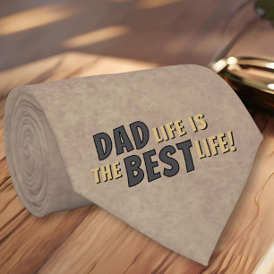 Dad Life is het beste leven rustieke vader citaat Stropdas