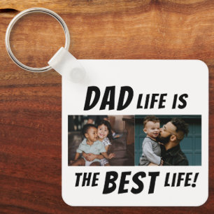 Dad Life is the Best Life 2 Photos Father Sleutelhanger