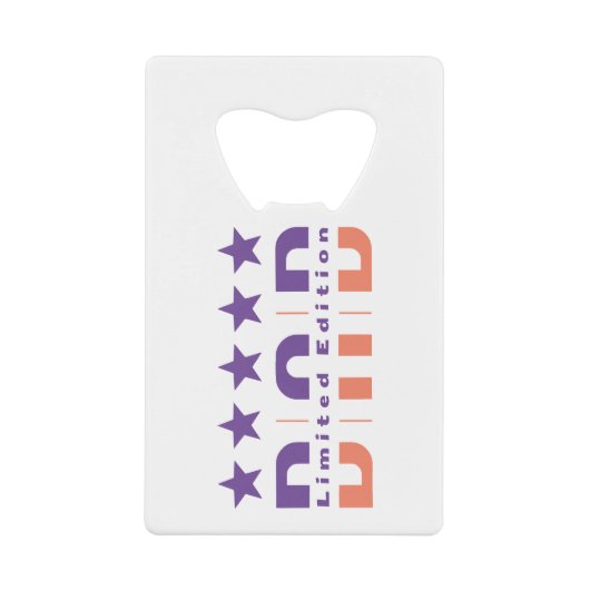 Dad Limited Edition Kredietkaart Flessenopener (Voorkant)