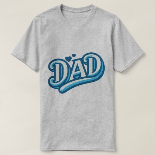 Dad Love Hearts Typography Graphic T-shirt (Design voorkant)