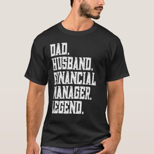 Dad Man Financieel manager Legend T-shirt (Voorkant)
