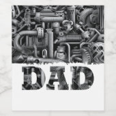 DAD Mechanic Automotive Wijn Etiket (Enkel label)