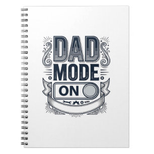 Dad Mode Aan Vintage Gravure Shirt Ontwerp_1 Notitieboek
