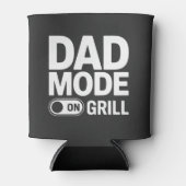 Dad Mode Grill On BBQ Humor Blikjeskoeler (Voorkant)