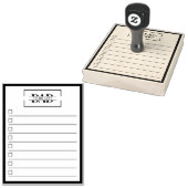 Dad Modern Monogram 4" x 5" To Do List Rubberstempel (Gestempeld)