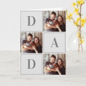 DAD Moderne Fotocollage Vaderdag Kaart (Gele Bloem)