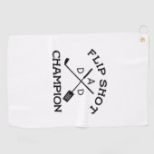 DAD Monogram Grappige Flip Shot Kampioen Golf Hand Golfhanddoek (Horizontaal)