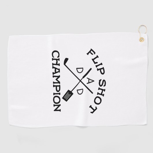 DAD Monogram Grappige Flip Shot Kampioen Golf Hand Golfhanddoek (Horizontaal)