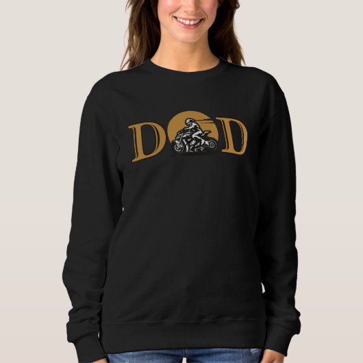 Dad Motorcycle Rider Retro Fathers Day Trui (Voorkant)