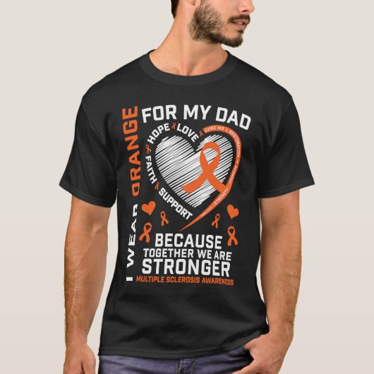 Dad MS Kids Multiple Sclerosis Dad MS Awareness T-shirt (Voorkant)