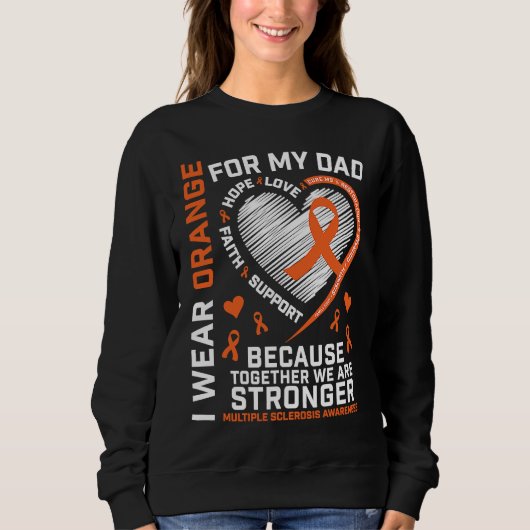 Dad MS  Kids Multiple Sclerosis  Dad MS Awareness Trui (Voorkant)
