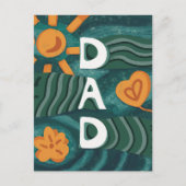 Dad - Nationale Papa Appreciation Day Groen Briefkaart (Voorkant)