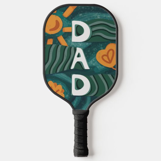 Dad - Nationale Papa Appreciation Day Groen Pickleball Paddle (Voorkant)