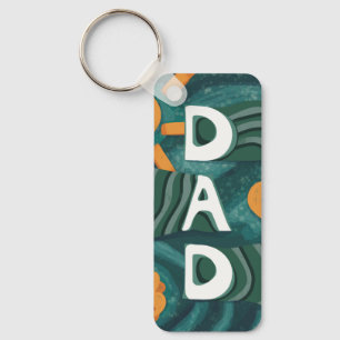 Dad - Nationale Papa Appreciation Day Groen Sleutelhanger