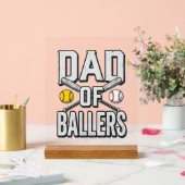 Dad of Ballers Softball and Baseball Vintage Shirt (Mariage)