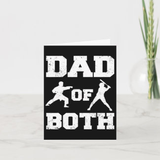 Dad Of Both Funny Karate Sell Dad  Kaart
