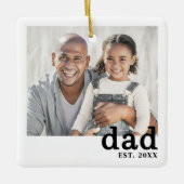 Dad Personalized Photo Christmas Keramisch Ornament (Voorkant)