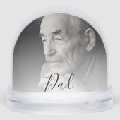 Dad Photo Tribute Sneeuwbol (Achterkant)